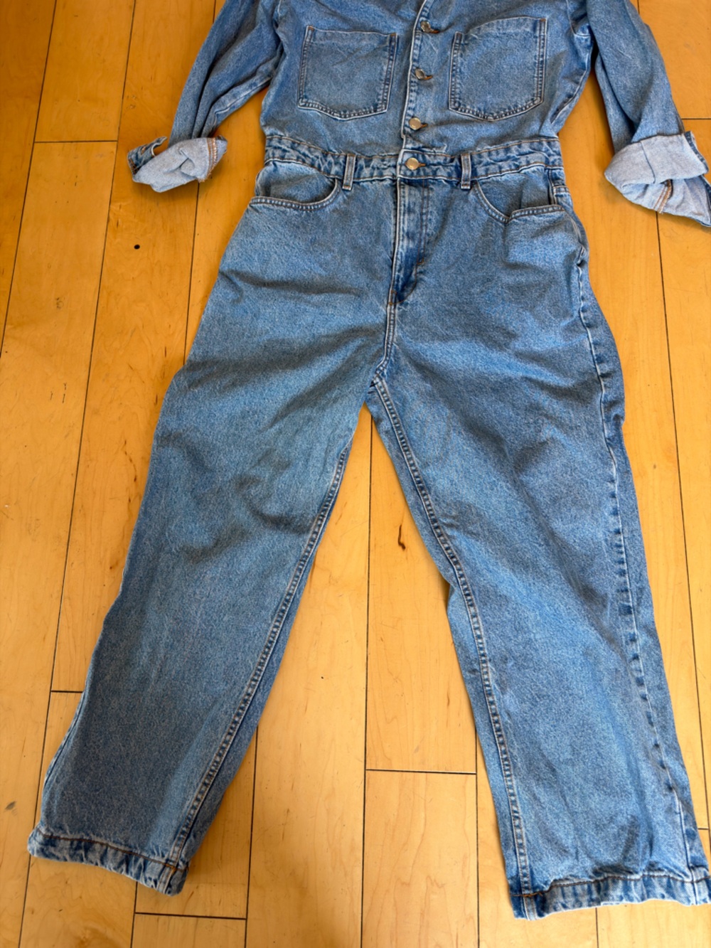 Zara Blue Denim Women’s Overalls Jumpsuit - Picture 5 of 9
